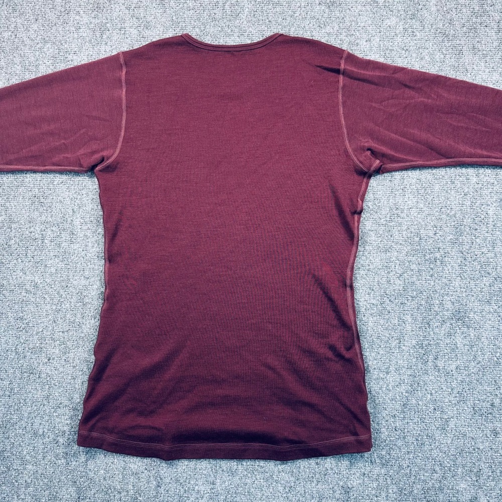 Woolx Hannah Women's L Deep Plum 100% Merino Wool Base Layer Long Sleeve Top - Picture 3 of 8